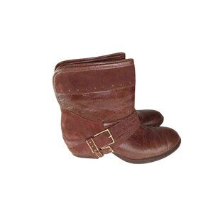 The Sak Women's Harper Leather Boho Ankle Boot Bootie Brown Size 8